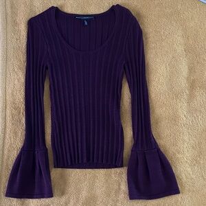 White House Black Market Purple Long Sleeve Top